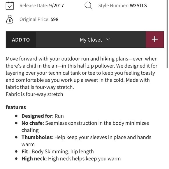 Lululemon Restless half zip long sleeve pullover in black Armony - Picture 9 of 9